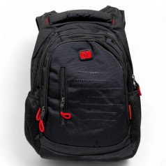 Рюкзак шкільний, 43х30х15 см (ЧОРНИЙ З ЧЕРВОНИМ)