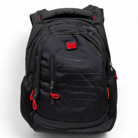 Рюкзак шкільний, 43х30х15 см (ЧОРНИЙ З ЧЕРВОНИМ)