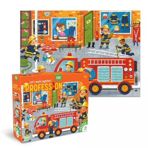 Пазл Профессии. Пожарный»