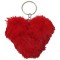 Брелок "Сердечко" меховое, красное