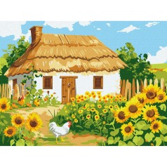 Картина по номерам "Родной домик" 30х40 см