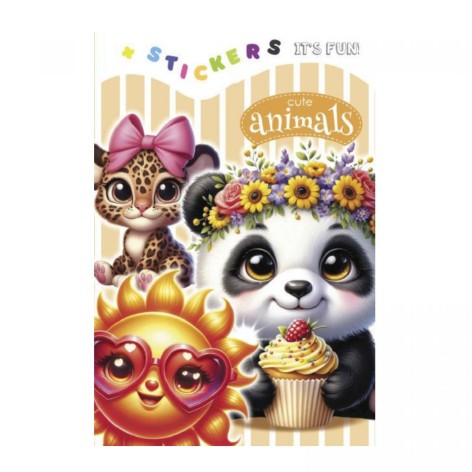 Раскраска 135 х 190мм. (CUTE ANIMALS)