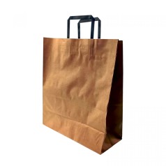 Пакет бумажный с ручками бурый 32х15х38