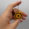 Брелок 3D друк "Roblox Robux / Валюта Roblox Keychain"