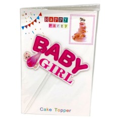 Топпер на торт "Baby girl" 14см (36098)
