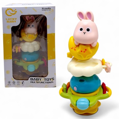 Погремушка на присоске "Зайка" коробка 30*14*19 см