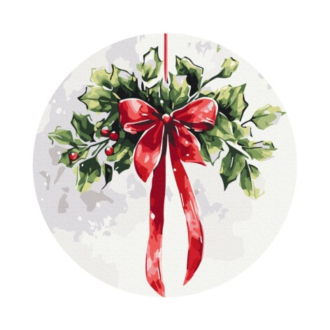 Картина по номерам "Рождественская омела" 30x30 см.