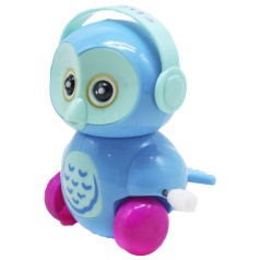 Заводная игрушка "Сова в наушниках", голубой
