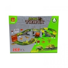 Трек динозавр с машинками(2шт.)батар.свет.кор.25,2*9,5*19,5 см.