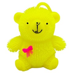 СИЛИКОНОВЫЙ МИШКА, СВЕТИТСЯ 9 см. (ЖЕЛТЫЙ)