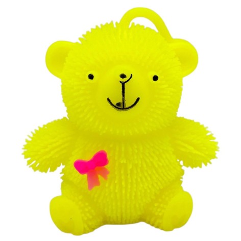 СИЛИКОНОВЫЙ МИШКА, СВЕТИТСЯ 9 см. (ЖЕЛТЫЙ)