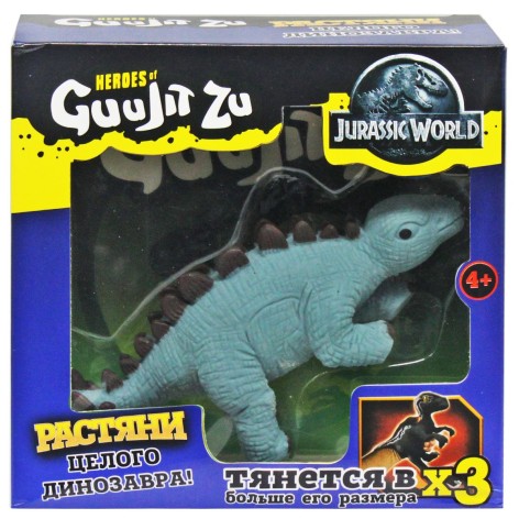 Игрушка тянучка "Стегозавр", синяя коробка