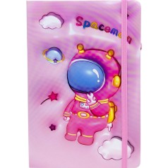 Блокнот "SPACEMAN" твердый переплет, А5 (РОЗОВЫЙ)