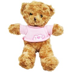 Мягкая игрушка медвежонок в розовом 30см