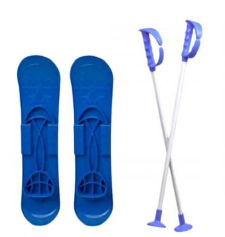 Уцінка. Дитячі лижі "SKI BIG FOOT" (сині) - розірвана та склеєна скотчем упаковка