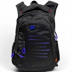 Рюкзак шкільний, 43х30х15 см (ЧОРНИЙ З СИНІМ)