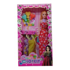 Кукла "Sweet and lovely", красная горох