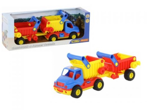 Машина-самоскид з причепом