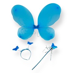 Крылья бабочки с обручем, палочка (ГОЛУБОЙ)