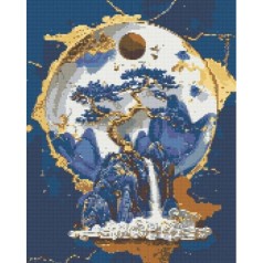 Алмазна мозаїка "Незвичайний пейзаж" 40х50 см