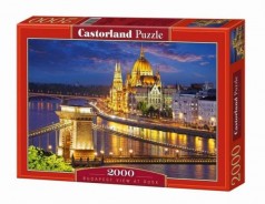 Пазлы  "Панорама Будапешта в сумерках", 2000 элементов