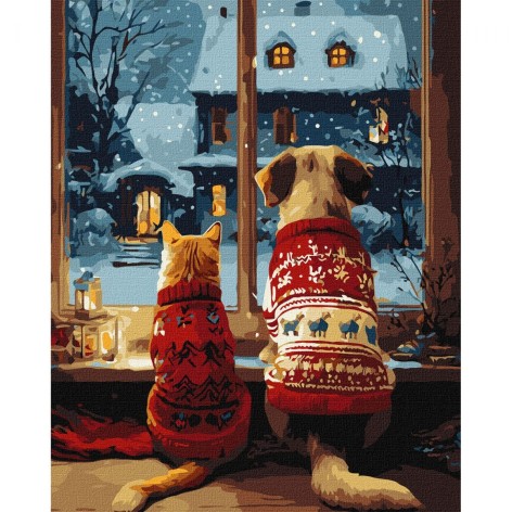 Картина по номерам "Уют пушистиков" 40х50 см