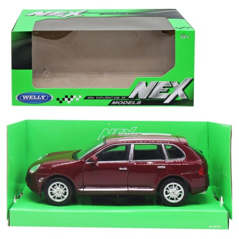 Машина металл Porsche Cayenne Turbo 1:24 бордовая