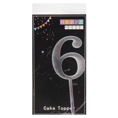 Цифра-аксессуар "Happy Party 6", серебро