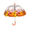 Зонт прозрачный "Осень", 83 см (оранжевый)