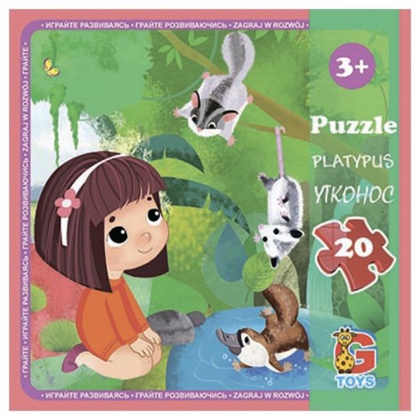 Пазлы ТМ "G-Toys" из серии "Зоопарк", 20 эл.
