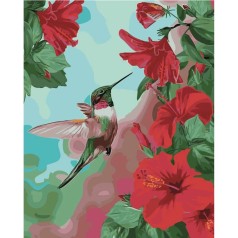 Картина по номерам "Тропическая колибри"