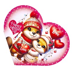 Открытка поздравительная "Валентинка" 15,1х8,2 см