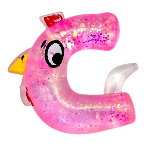 Антистресс жвачка-тянучка "Алфавит" 9 см (РОЗОВАЯ)