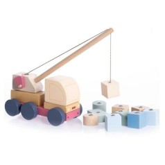 Машинка "Авто-кран" 2/Wooden toy "Crane truck" 2