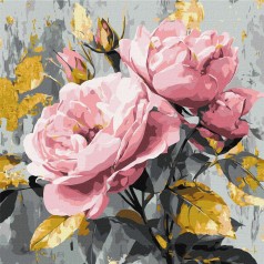 Картина по номерам с красками металлик "Нежная красота" 40х40 см