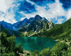 Картина по номерам "Горное озеро"