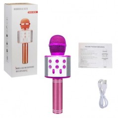 Уцінка. Бездротовий мікрофон-караоке (рожевий) – працює тільки як колонка, мікрофон не працює