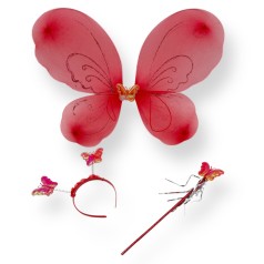 Крылья бабочки с обручем, палочка (КРАСНЫЙ)