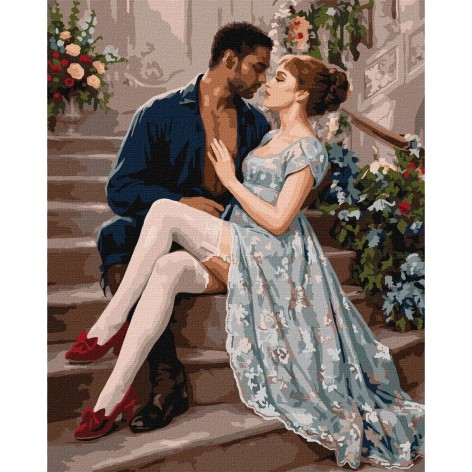 Картина по номерам с красками металлик "Кружево тайн" 40х50см