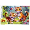 Игра-пазл на 24 элемента, "Тигрята"