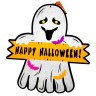 Декор з фетру 3мм "Привид Happy Hellowееn" ХН-100
