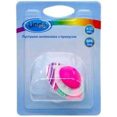 пустышка Силиконовая с прикусом (от 6 до 12 мес) (Малиновая)