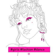 Раскраска "#girls #fashion #dance" (укр)