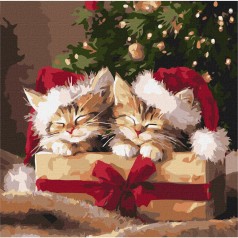 Картина по номерам "Пушистые подарки" 40х40 см