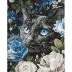 Алмазная мозаика "Кроткость среди цветов" 40х50см
