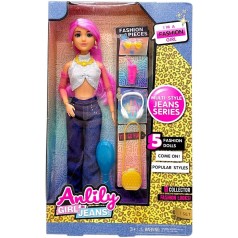 Кукла pink hair, серия jeans "Anilly"