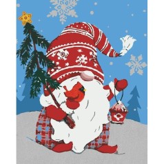 Картина по номерам с красками металлик "Новогодний секрет" 40х50 см