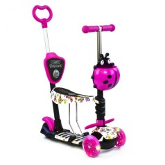Самокат с ручкой "Best Scooter" (розовый)