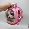 Игрушка интерактивная "Песик: Коричневые ушки" в переноске (РОЗОВЫЙ)