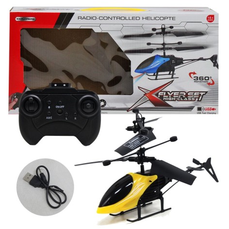 Вертолет на радиоуправлении желтый